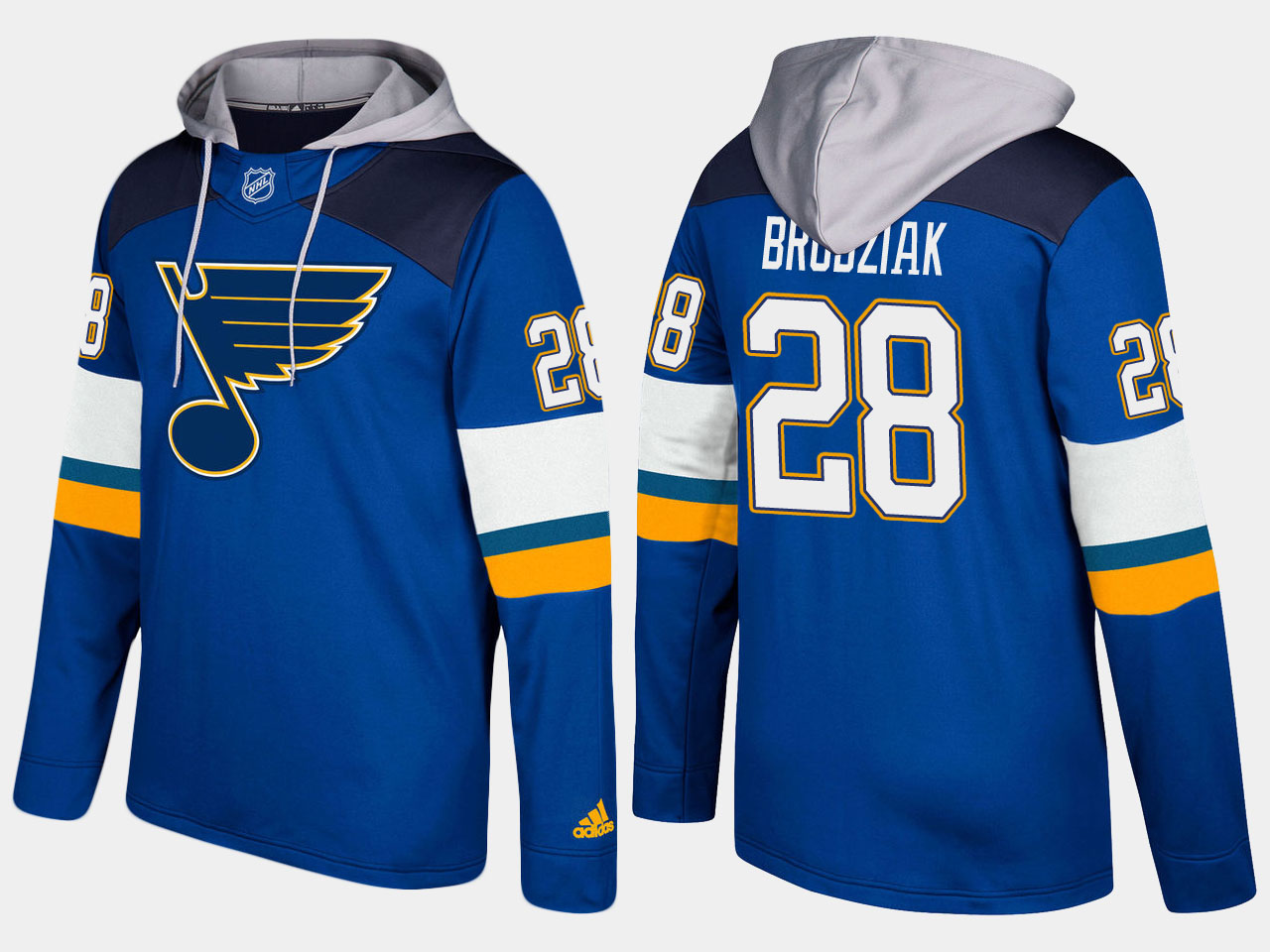 Men NHL St.Louis blues 28 kyle brodziak blue hoodie